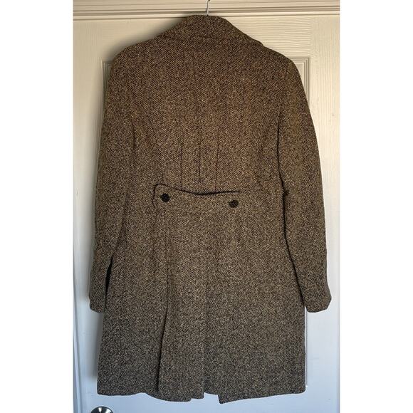 Vintage Guess Tweed Long Trench Coat Women's Large Wool Rare Find 90s - Picture 7 of 15